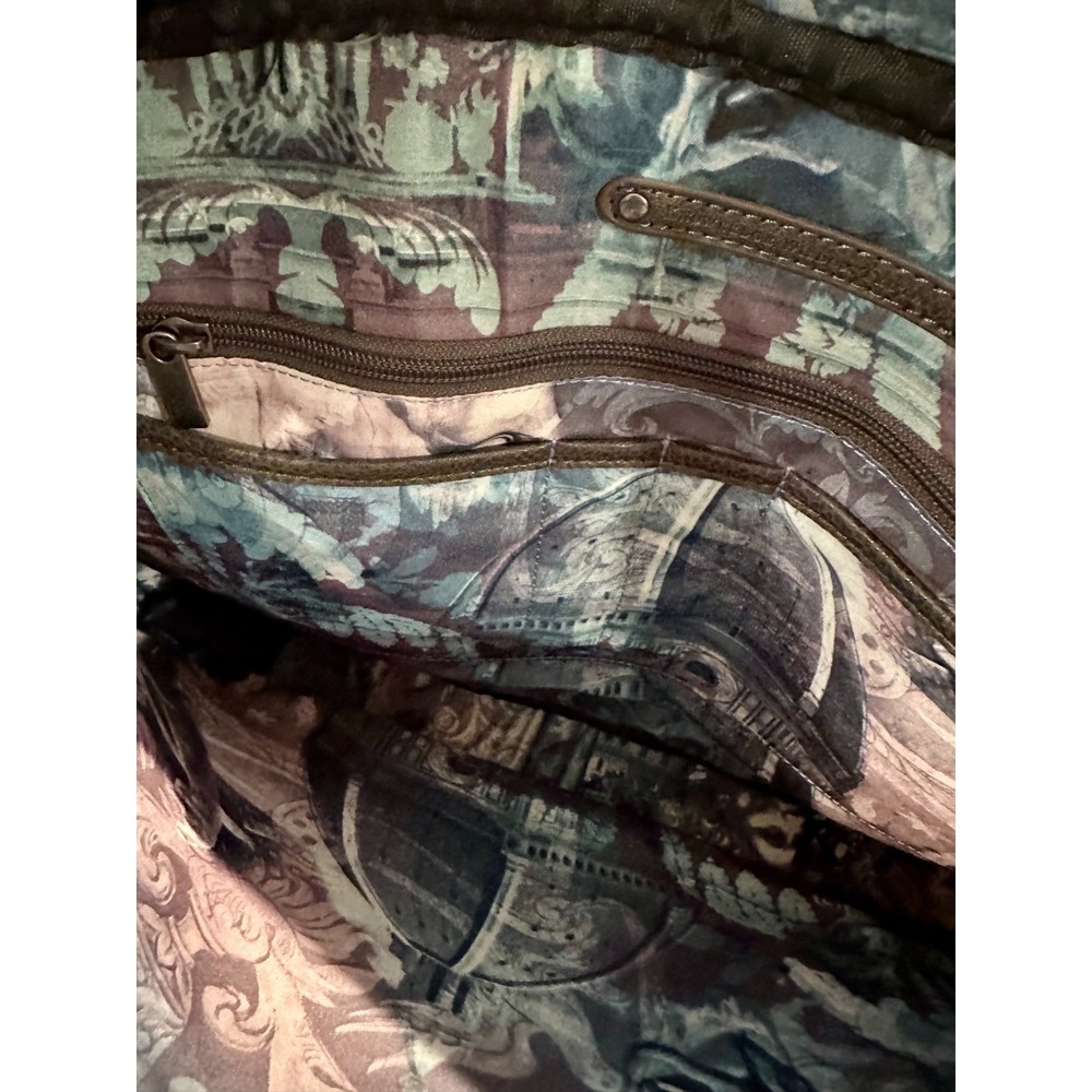 Robert Graham Black & Gray Briefcase Laptop Bag with Cityscape Lining Designer - Picture 3 of 6
